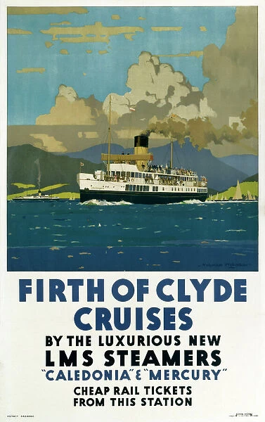 Firth of Clyde Cruises, LMS poster, 1923-1947