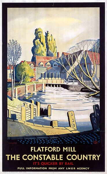 Flatford Mill, LNER poster, 1923-1947