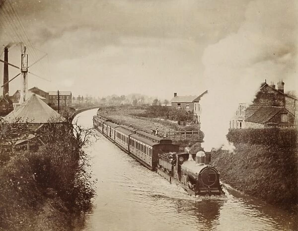Floods at Creech Cutting, Devon, 1894