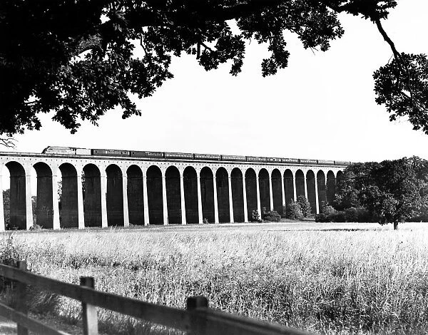 The down Flying Scotsman crossing Digswel Viaduct