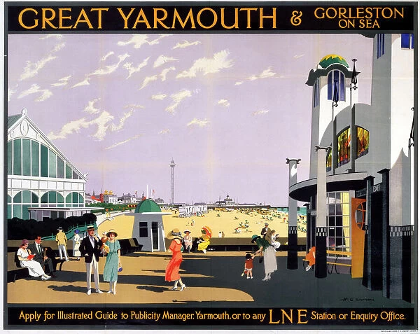 Great Yarmouth & Gorleston on Sea, LNER poster, 1935