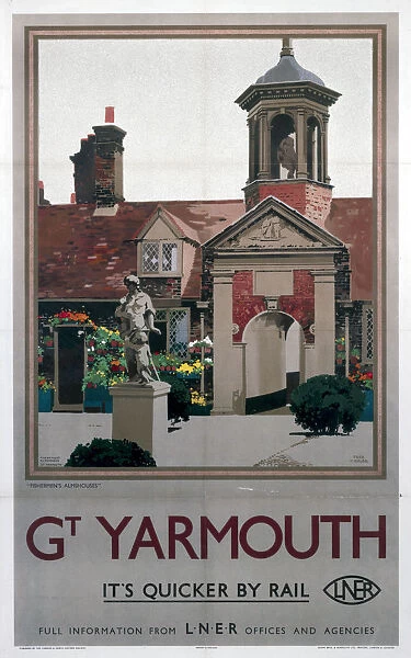Great Yarmouth - Its Quicker By Rail, LNER poster, 1923-1947