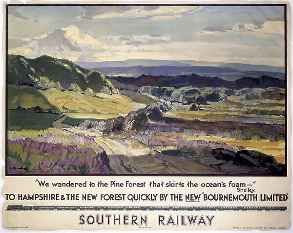 To Hampshire and the New Forest Quickly, SR poster, 1938