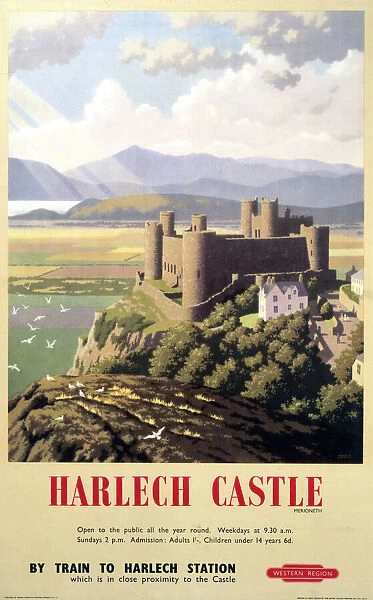 Harlech Castle, BR (WR) poster, 1948-1965
