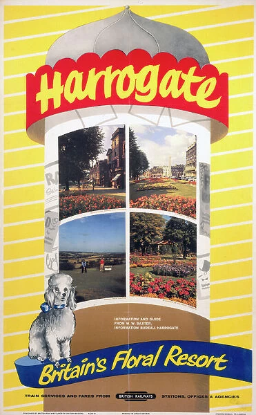 Harrogate - Britains Floral Resort, BR poster, 1961