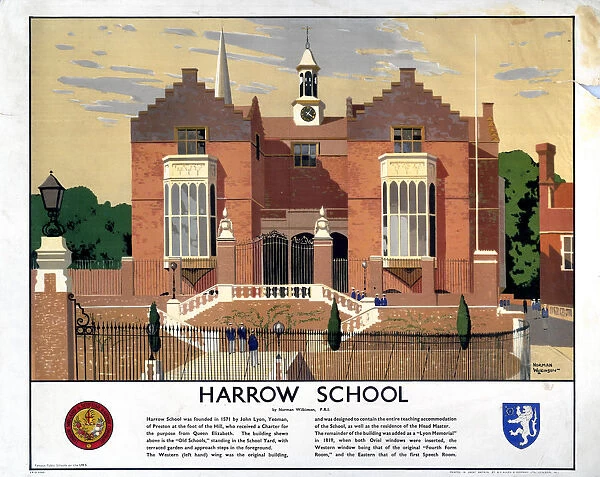 Harrow School, LMS poster, 1923-1947