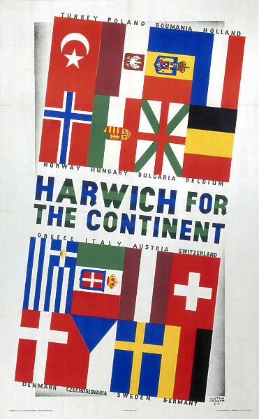 Harwich for the Continent, LNER poster, 1923- 1947