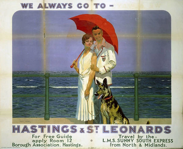 Hastings and St Leonards, SR poster, 1933