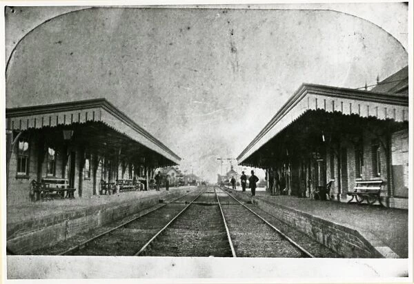 Havant station, London, Brighton & South Coast Railway, c1880