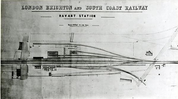 Havant station, London, Brighton & South Coast Railway, pre-1923