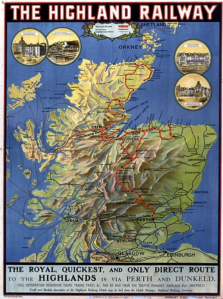 The Highland Railway, poster, 1920