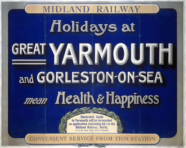 Holidays at Great Yarmouth and Gorleston-on-Sea, MR poster, 1923-1947