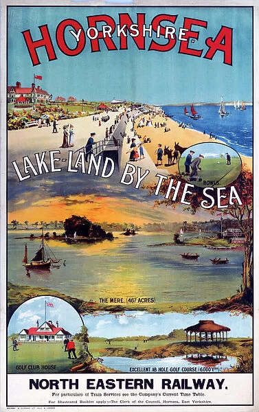 Hornsea, Yorkshire - Lakeland by the Sea, NER poster, c 1910s