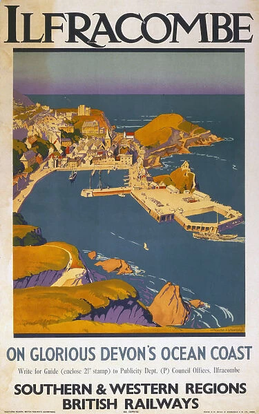 Ilfracombe - on Glorious Devons Ocean Coast, BR poster, 1948