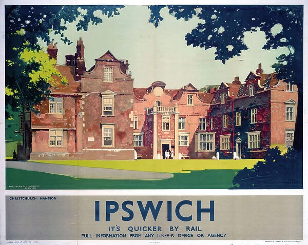 Ipswich: Christchurch Mansion, LNER poster, 1923-1947