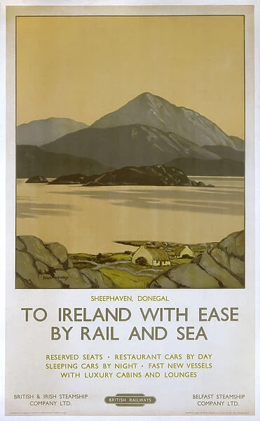 To Ireland with Ease by Rail and Sea, BR (LMR) poster, 1951