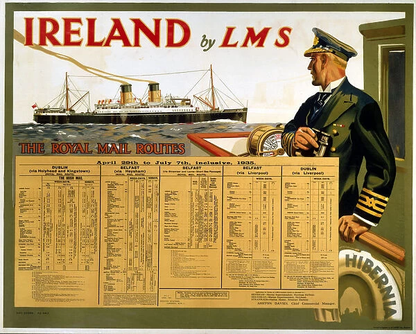 Ireland by LMS - The Royal Mail, LMS poster, 1935