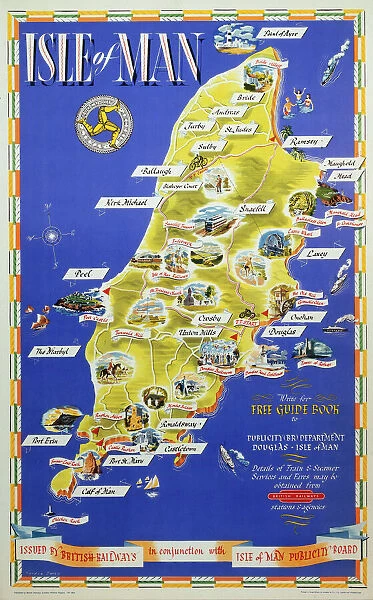 Isle of Man, BR (LMR) poster, 1955