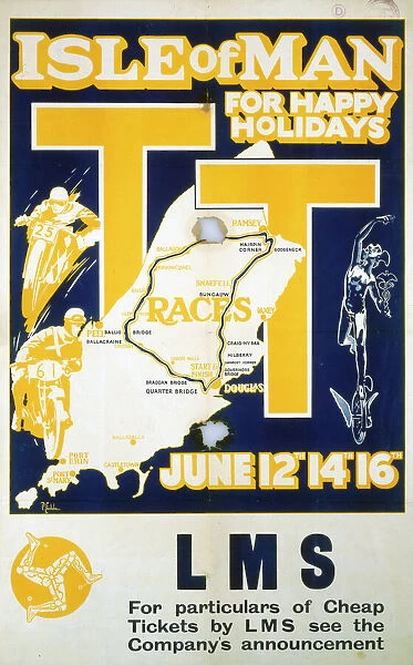 Isle of Man, LMS poster, 1923-1947