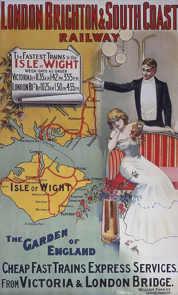 Isle of Wight: The Garden of England, LB&SCR poster, 1905