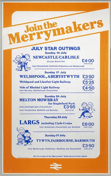 Join the Merrymakers - July Star Outings, BR poster, 1977