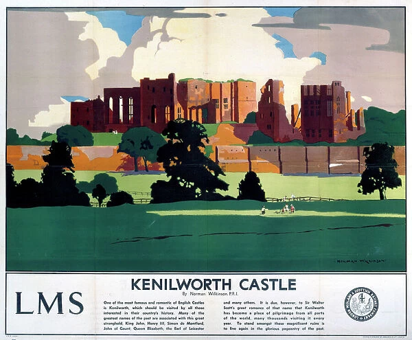 Kenilworth Castle, LMS poster, 1929