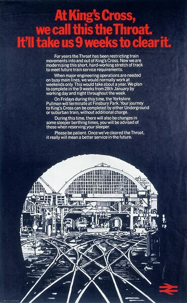 At Kings Cross, We call this the Throat... BR poster, 1977
