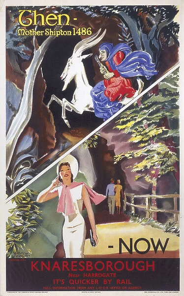 Knaresborough: Then and Now, LNER poster, c 1930s