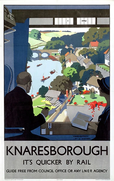 Knaresborough: Its Quicker by Rail, LNER poster, 1928