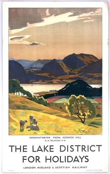 The Lake District for Holidays, LMS poster, 1923-1939