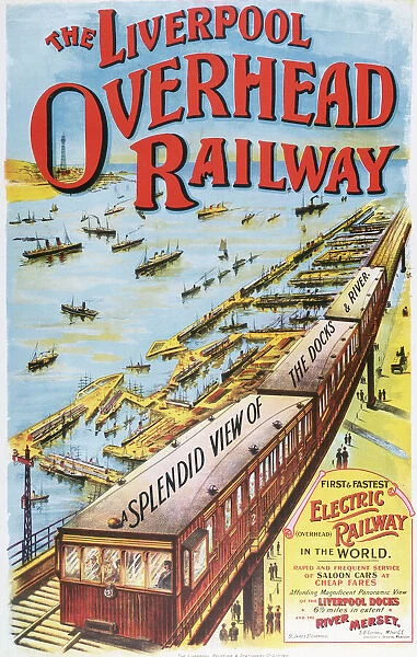 Liverpool Overhead Railway, LOR poster, c 1910