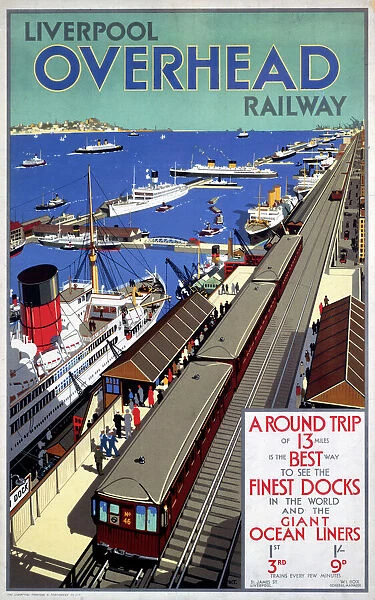 Liverpool Overhead Railway poster, 1923-1950