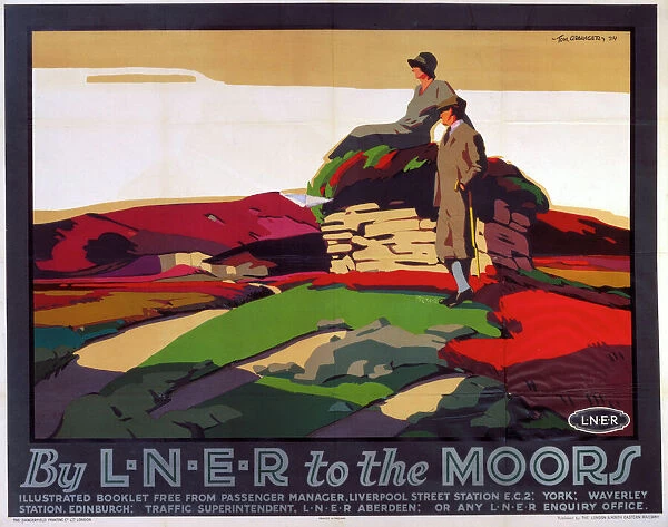 By LNER to the Moors, LNER poster, 1923-1947