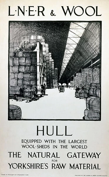 LNER & Wool, Hull, LNER poster, c 1930s