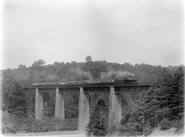 Locomotive no. 6344, Ilfracombe to Padding train on Castle Hill viaduct c. 1926. (Arthur A Halls