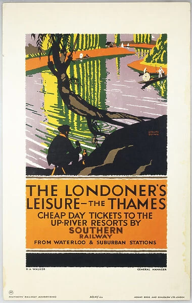 The Londoners Leisure - The Thames, SR poster, 1926
