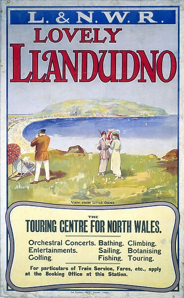 Lovely Llandudno, L&NWR poster, c 1910