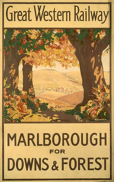 Marlborough for Downs & Forest, GWR poster, 1927