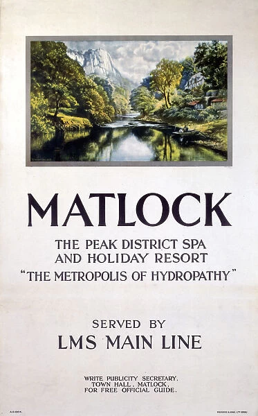 Matlock - The Metropolis of Hydropathy, LMS poster, 1923-1947