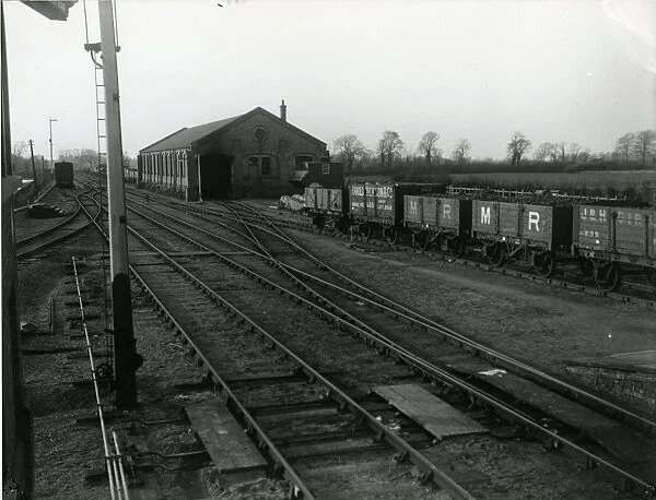 Mildenhall, overlooking the approaches to the station from the foot of the signal box