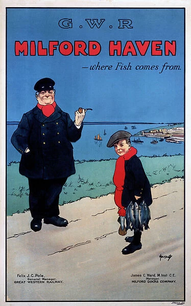 Milford Haven - Where Fish Comes From, GWR poster, c 1925