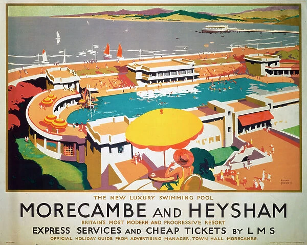 Morecambe and Heysham, LMS poster, 1923-1947