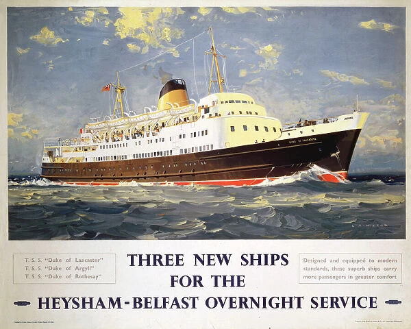 Three New Ships, BR poster, 1950s