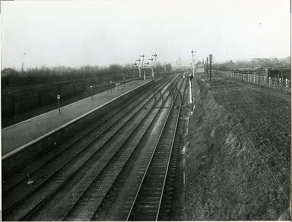 Newmarket Warren Hill station looking east, taken from tunnel mouth. The station
