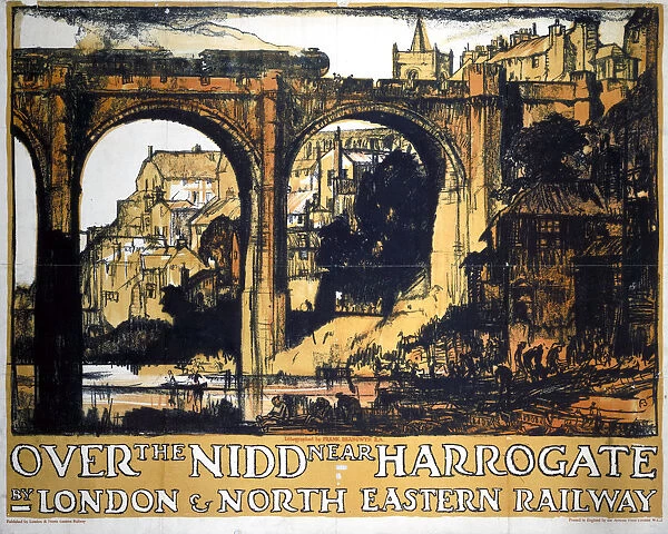 Over the Nidd near Harrogate, LNER poster, 1923-1947