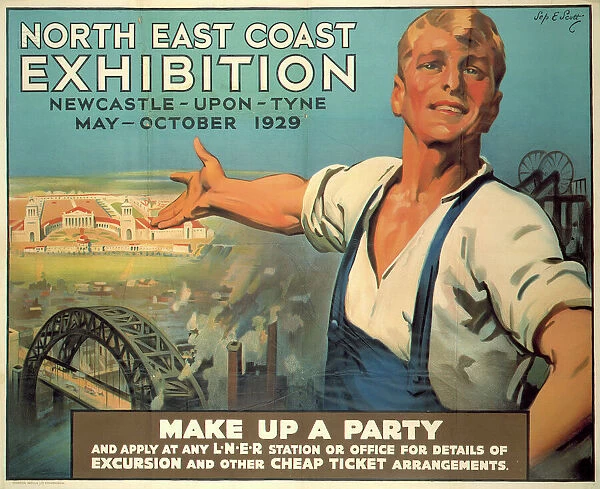 North East Coast Exhibition, LNER poster, 1929