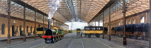 The Old Station at Derby on the North Midland Railway, 1850