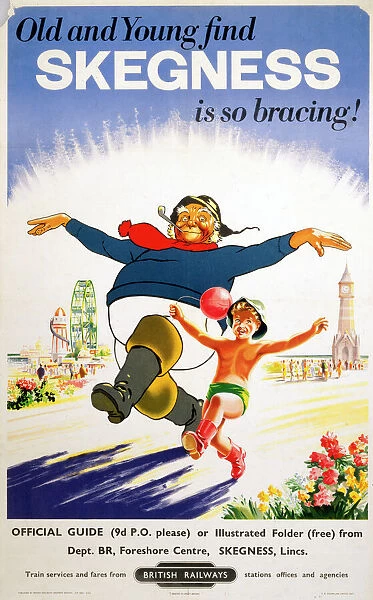 Old and young find Skegness is so bracing!, BR poster, c 1961