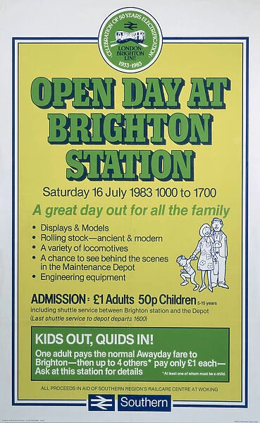 Open Day at Brighton Station, BR poster, 1983