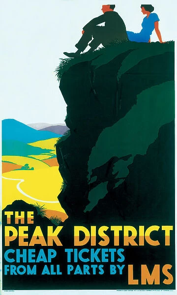 The Peak District, LMS poster, c 1935